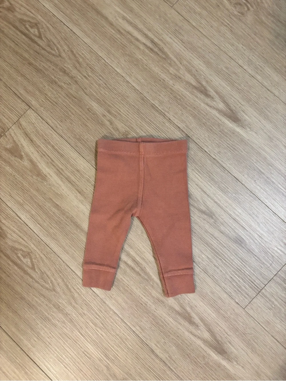 Zara Kids Ribbed Rust-Orange Leggings